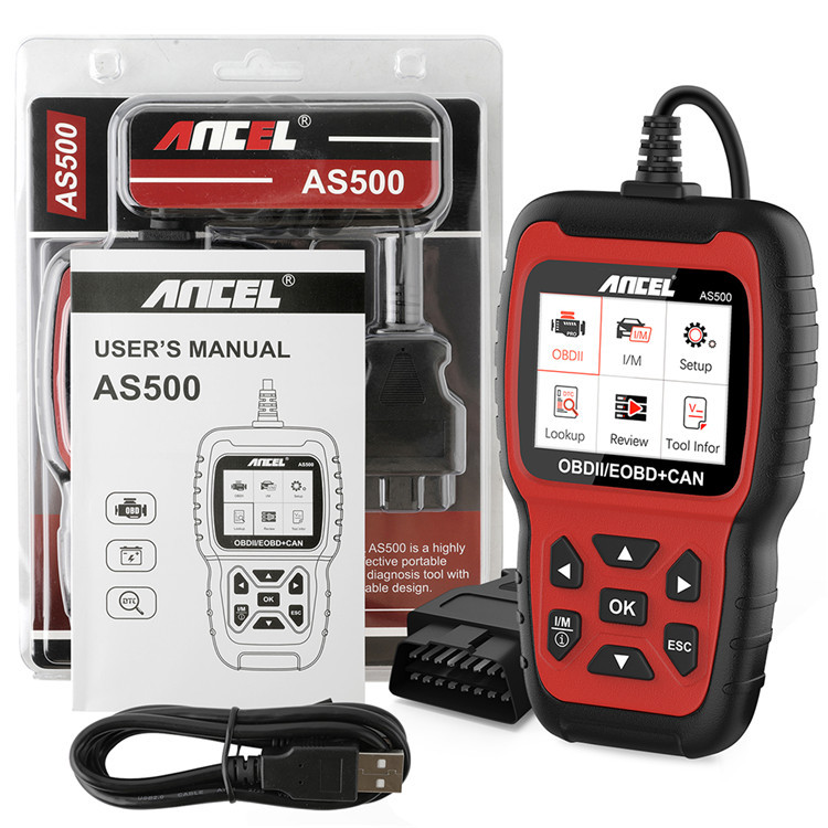 Power Tools English - Ancel AS500 OBD2 электрический автоматический сканер