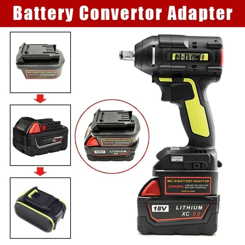 Power Tools That Are Green - Адаптер-переходник для аккумуляторов Milwaukee 18 В,
