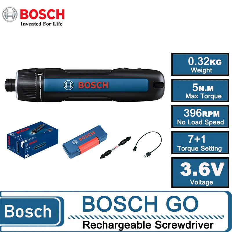Power Tools For Home - Беспроводная электрическая отвертка Bosch GO 3,