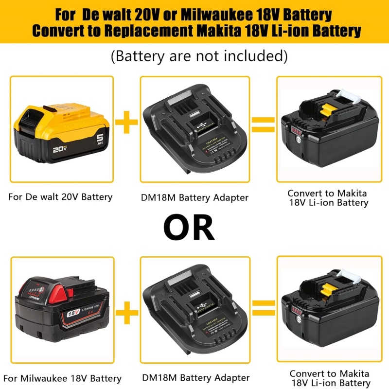 Адаптер литиевой батареи DM18M – обзор и цена Power Tools Battery Adapter