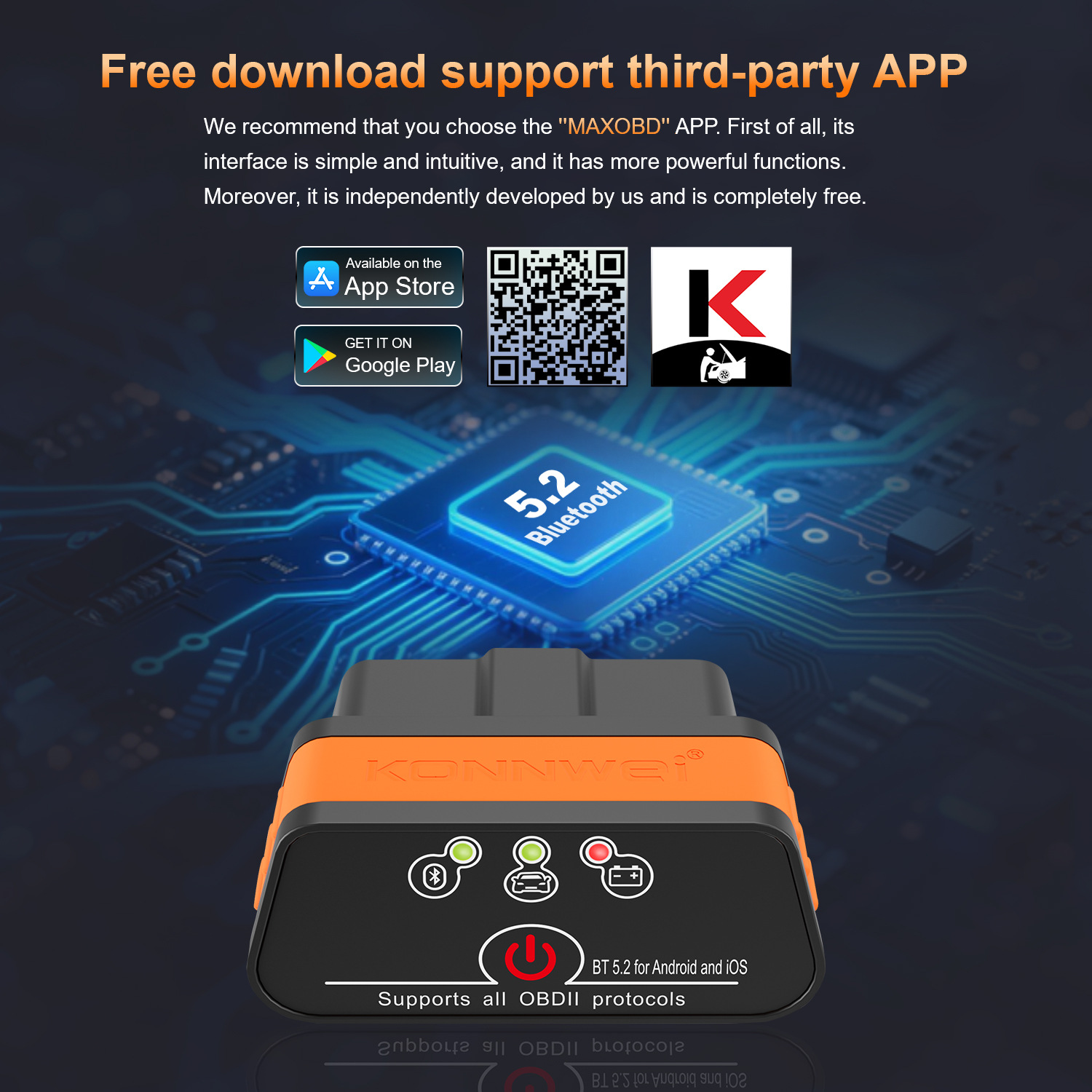 Автосканер MINI OBD2 KW901 Blu – обзор и цена Power Tools English
