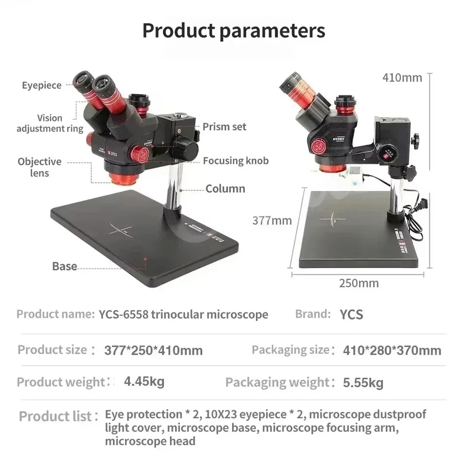 Тринокулярный микроскоп YCS 65 – обзор и цена Power Tools Zoom